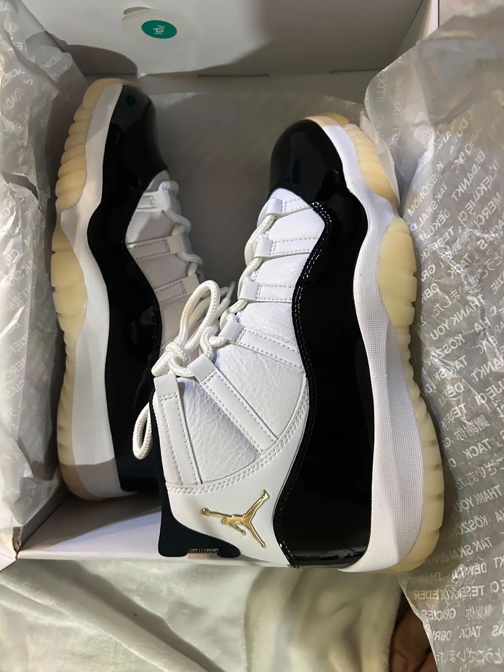 Jordan Men’s Athletic Shoes White Black Gold